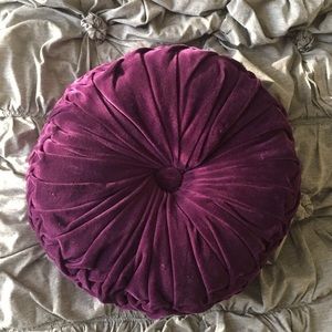 Maroon Urban Outfitters Tufted Pillow
